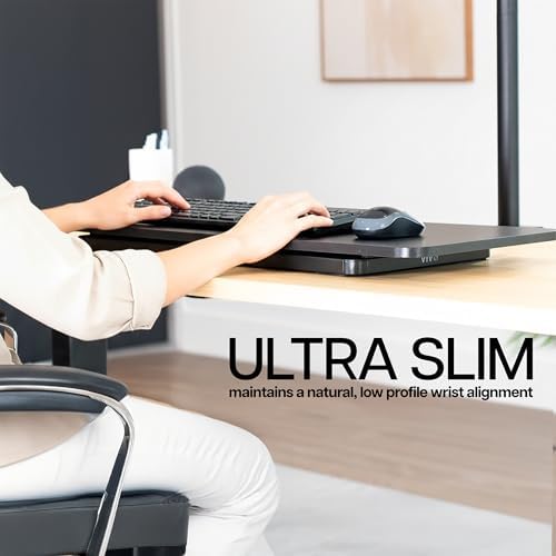 VIVO Black 30 in Single Top Keyboard and Mouse Riser, DESK-V030A