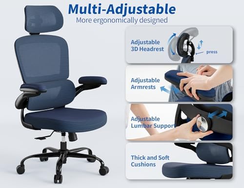 TRALT Ergonomic Office Chair Desk Chair with Adjustable Lumbar Support