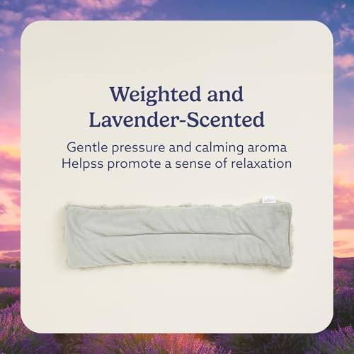 warmies Microwavable Neck & Shoulder Wrap - Heating & Cooling Plush Pad for Calming Relaxation - Weighted & Heated Neck Warmer with Scented Lavender - Microwave Heat Pad for Aches & Pain - Curly Sage