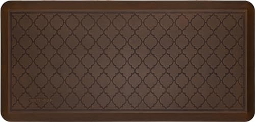 Tempur-Pedic Ultra Comfort Anti-Fatigue Lattice Copper 1' 8" x 3' 6" Kitchen Floor Mat Cushioned Ergonomic Standing Desk Mat Waterproof Non-Skid Foam
