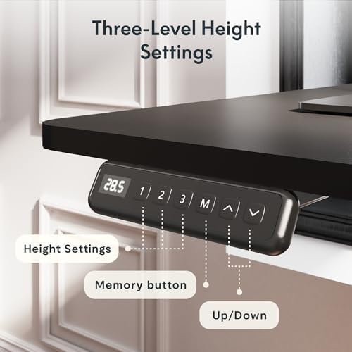 SANODESK L Shaped 4-Leg Large Electric Height Adjustable Standing Desk