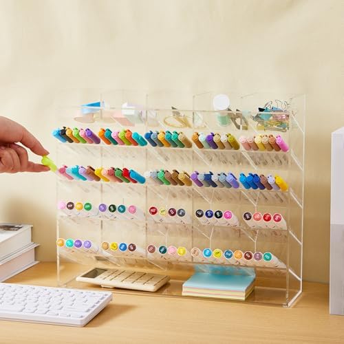 MotiMind Acrylic Pen and Marker Organizer for 300 Markers
