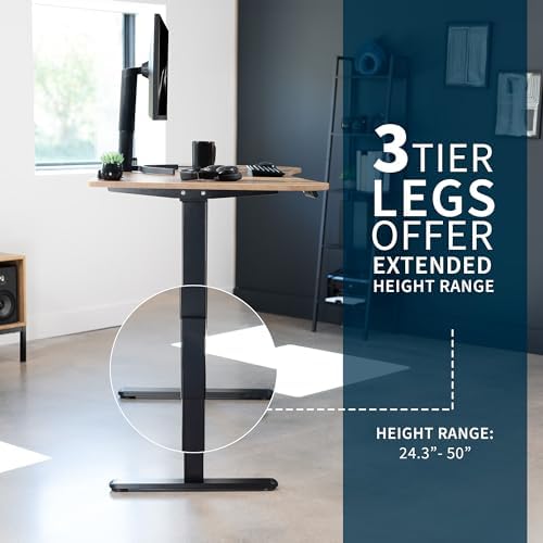 VIVO Reclaimed Wood 63 x 32 in Standing Desk, DESK-KIT-2B1P