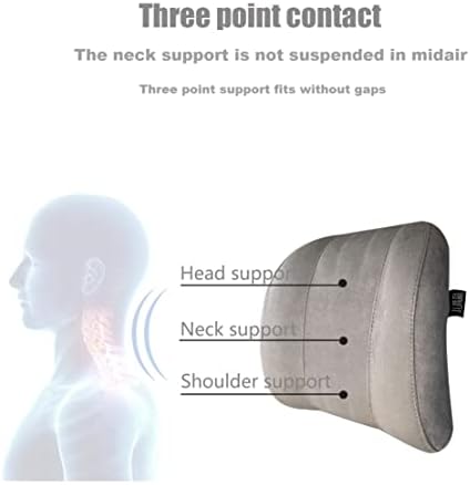 Premium Car Headrest Pillow Suede Memory Foam Neck Support for Drivers Ergonomic Auto Pillow with Slow Rebound Comfort