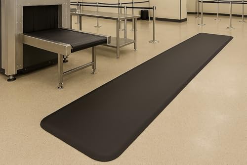 Guardian 44031035 Pro Top Indoor Anti-Fatique Floor Mat, Rubber, 3'x10', Black