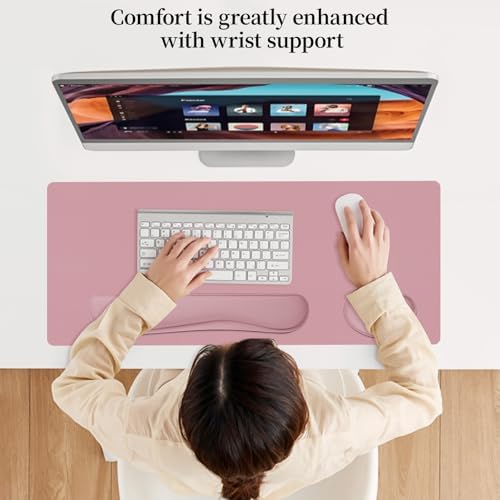 Mouse Pad and Keyboard Wrist Rest, 3-in-1 Keyboard and Mouse Pad