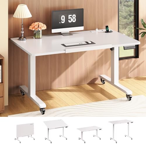 SEDETA 47 x 24 Inches Electric Standing Desk, 180° Tiltable Mobile Rising