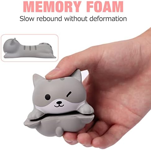 Small Wrist Rest Mouse Pad, Mini Cute Ergonomic Cartoon Mousepad Memory Foam Design Animal Shape Wrist Support Pillow Rest Cushion Mat for Office Computer Laptop(Cat)