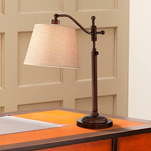 Adley 30 1/2" Large Desk Lamp Adjustable Height Bronze Brown Downbridge Arm