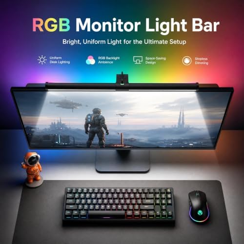 RGB Monitor Light Bar Dual USB Reading Screen Lamp Touch Switch