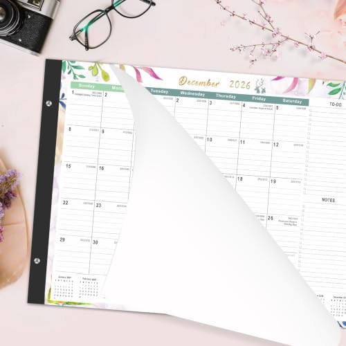 Large Desk Calendar 2026-2027,Jul 2026-Dec 2027,Gannyfer 18-Month Calendar