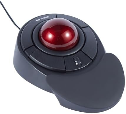 Wired Ergonomic Trackball Mouse, Programmable Roller Ball Mice, Tilt Scroll