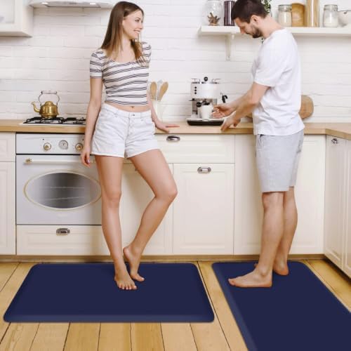 HappyTrends 2 PCS Kitchen Mat Cushioned Anti-Fatigue Floor Mat