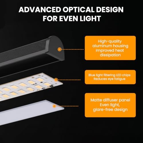 Piano Light with Square Base, Piano Lamp with 3 Color Modes and 10 Dimmable Brightness Levels, Adjustable Gooseneck Music Stand Light with USB, for Grand/Upright Pianos, Sheet Music