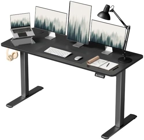 Furmax 55 Inches Electric Height Adjustable Standing Desk Home Office Desk