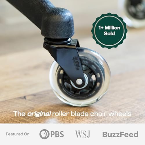 The Office Oasis Original Office Chair Wheels (As Seen On PBS), Black