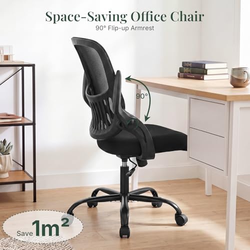 Home Office Desk Chair with Flip-up Armrest, Computer Chair