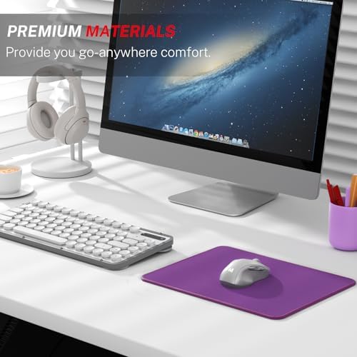 MROCO Essential Office & Gaming Mouse Pad, 8.5 x 11 Inch, Violet Purple