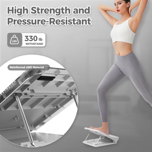Keep Compact Slant Board for Calf Stretching, 5-Level Adjustable ABS Incline Board, Portable Foot Stretcher for Ankle Mobility, Yoga & Home Fitness, Women Teens Beginners