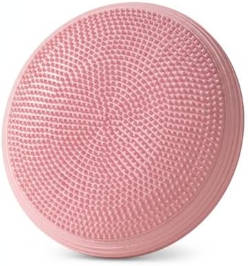 Inflatable Balance Disc Cushion, 13.4 Inch PVC Wobble Seat for Stability Training, Core Exercise & Office Chair Support, Portable Fitness Pad (Pink, Gray, Purple, Blue)
