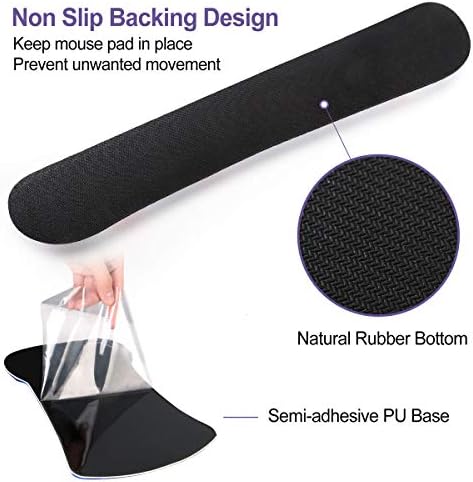 ToLuLu Keyboard Wrist Rest Pad Ergonomic Mouse Pad Set, Gel Mouse Pad for Computer Laptop, Non Slip Mousepad Keyboard Wrist Support Raised Memory Foam for Easy Typing Pain Relief, Art Butterflies