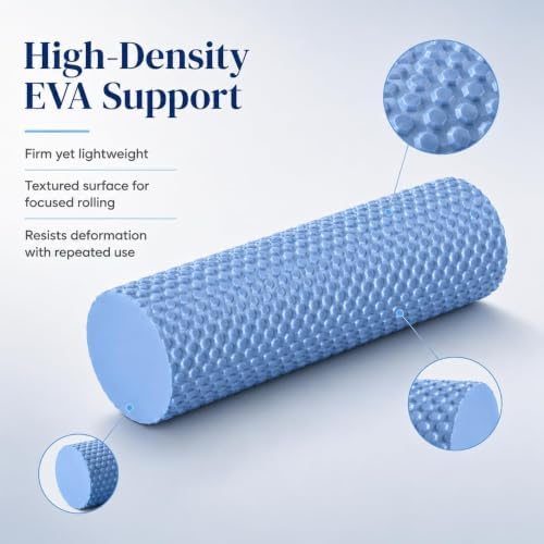 EVA Foam Roller for Back Yoga Balance Exercises (1, Pink-11.8Inch)