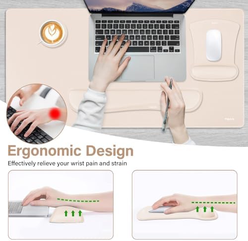 MOSISO Keyboard Mouse Pad Set, Large Gaming Mousepad&Keyboard Wrist Rest