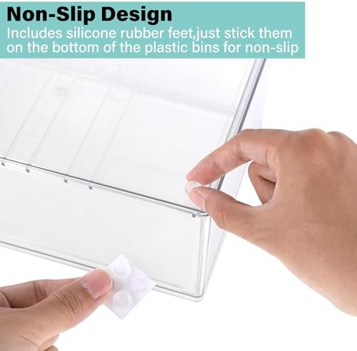 Prsildan Acrylic Makeup Organizer, 3 Pack Stackable Clear Storage Drawers for Baby Bottles Desk Organizers with 3 Drawers for Countertop Vanity Nursery Modular System for Cosmetics Jewelry