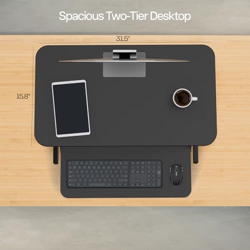 VIVO Black 32 inch Standing Desk Riser, DESK-V000S