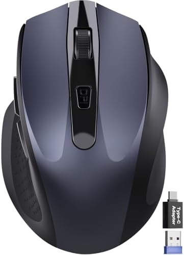 Wireless Mouse for Laptop, Quiet Cordless Computer Mice for Office & Travel