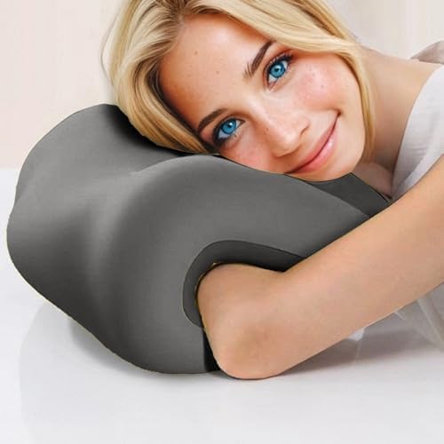 BLOWEST Extra Firm Office Chair Headrest Attachment – Ergonomic Adjustable Neck Support Pillow for Desk Chairs, Universal Fit for High Back Executive Chairs (Dark Gray)