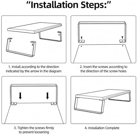 Monitor Stand Riser for Desk, Wood Look, Metal Legs