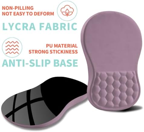 Ergonomic Mouse Pad Wrist Support with Memory Foam Massage Bulge, Carpal Tunnel Pain Relief Mousepad Wrist Rest for Mouse(12x8 inch, Purple)