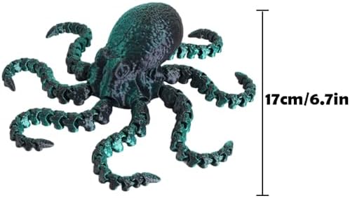 4pcs 3D Octopus Printed Animals Perfect Basket Stuffing with an Articulated Crystal Dragon Fidget, Goodie Bag Stuffers for Valentines Days Gift
