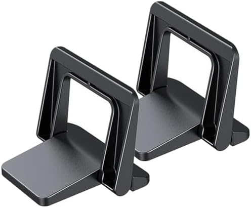 1 Pair Laptop Riser Stand Foldable PC Triangle Black