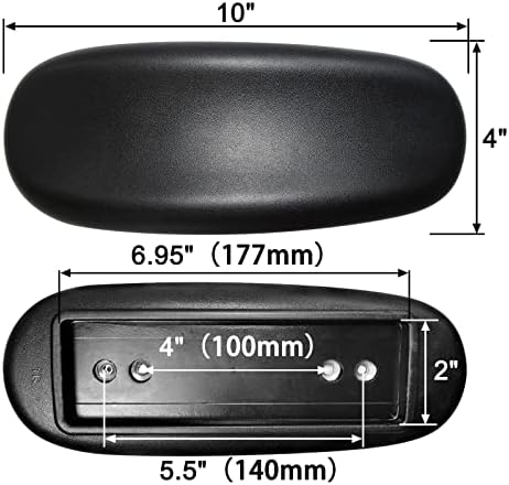 MySit Office Chair Armrest Replacement Universal 4" or 5.5" Mounting Hole