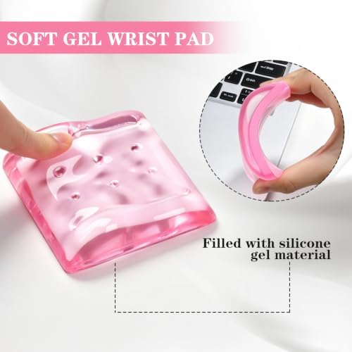Ergonomic Gel Wrist Rests for Laptop 2pcs - Pink