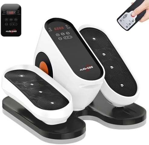 Under Desk Elliptical Machine, Electric Leg Exerciser While Sitting for Seniors with Remote Control, Whisper Quiet Motorized Seated Pedal Exerciser, Home Office Daily Use, No Assembly Required