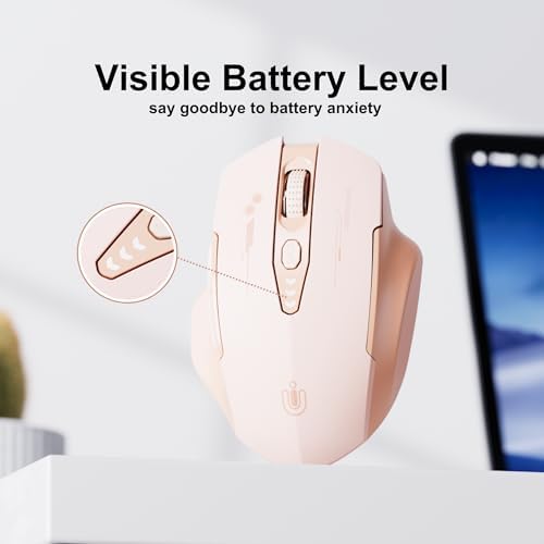 Uineer Bluetooth Mouse, Tri-Mode Wireless, Rechargeable, 3-Device Switch