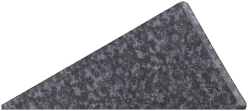 J&V TEXTILES Medallion Embossed Cushioned Anti Fatigue Floor Mat, Thick Non Slip Waterproof Kitchen Rug, Heavy Duty Foam Standing Mat for Kitchen (Navy Blue, 20" X 39")