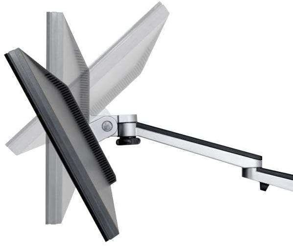 VERSADESK OmniView Single Monitor Stand - Height Adjustable Arm for 13” to 27" Flat or Curved Screens - 360° Rotation & VESA Compatible - Sturdy Desk Mount Holds up to 15 lbs | Black