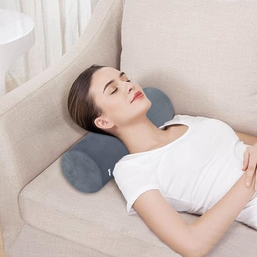 Decorative Bolster Pillow Neck Roll Pillows for Bed Round Pillows for Bed Round Cylinder Pillow Back Support Pillow Blue Grey Gradient