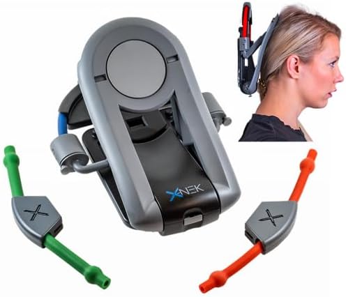 Neck Pain Relief Device to Treat Pain, Strengthen Muscles, Correct Posture, Prevent Injury, Home Use Easy to Carry | Cervical Traction, Chin Tuck | Shoulder Pain | Case + 3 Resistance Straps