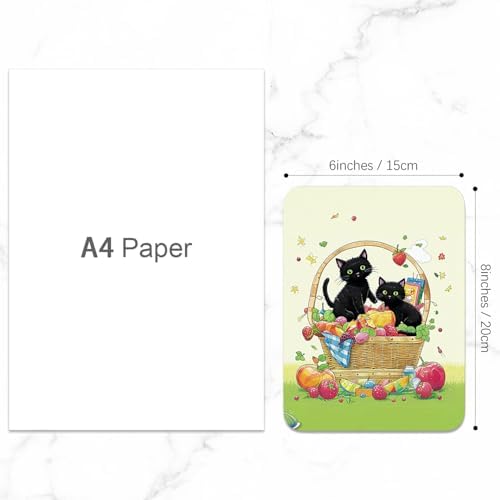 Small Mouse Pad, Mini Mouse Pad 6 x 8 Inch, Thick Rubber Waterproof Mouse Mat, Cute Mousepad for Women Men Wireless Mouse Laptops Home Office, Fruit Cat