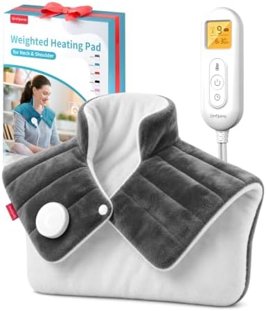 Comfytemp Heating Pad for Neck Shoulders Back, 2.6 Ib Weighted Heating Pad