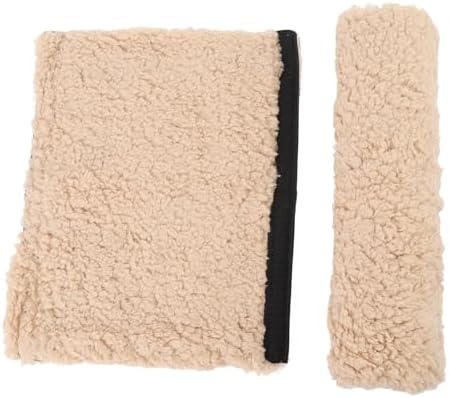 Premium Sheepskin Chair Armrest Pad, Fleece Armrest Cushion for Chairs, Enhanced Comfort and Skin Protection, Armrest Protector for Home or Office Use, Fits Most Chairs