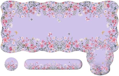 iCasso Computer Mat for Workspace, Purple 35.4"x15.7" Computer Pad