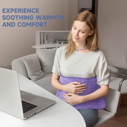 Heating Pad for Women Cramps and Back Pain Relief, Electric Heat Pad with 6 Heat Settings, Moist/Dry Heat, Auto Shut-Off, Soft & Washable, Ideal Gift for Mom, Wife, Daughter