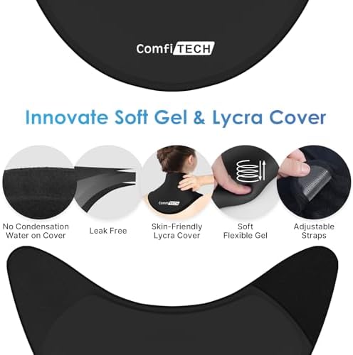 ComfiTECH Neck Ice Pack Wrap Gel, Cervical Cold Relief, M, 2 Packs