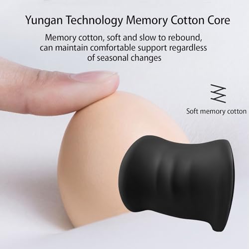 Memory Foam Lumbar Support Pillow for Office Chair Ergonomic Car Lumbar Pillow for Driving Seat Lower Back Support Truck Delivery Driver Essentials Relief Pain Car Seat Cushion 15.7x11.8x3.9in Black